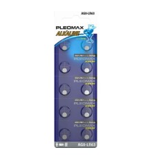 Pleomax AG0 (379) LR521, LR63 Button Cell (100/1000/98000) (10 шт. в уп-ке)