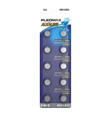 Pleomax AG9 (394) LR936, LR45 Button Cell (100/1000/70000) (10 шт. в уп-ке)