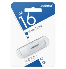 Smartbuy USB Drive 16GB Scout White (SB016GB2SCW)  FD 2.0 