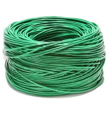 Cabeus UTP-4P-Cat.5e-SOLID-LSLTx-GN Кабель витая пара UTP (U/UTP), категория 5e, 4 пары (24 AWG), одножильный, нг(А)-LSLTx, зеленый (305 м), системная гарантия 25 лет.