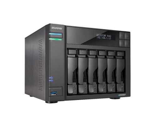 [Дисковый массив] ASUSTOR AS6706T Сетевой накопитель данных ASUSTOR 90IX01N1-BW3S60 6-Bay NAS/Media player/Intel Celeron N5105 2.0GHz up to 2.9GHz, 8GB SO-DIMM DDR4, noHDD
