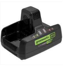 Greenworks Быстрое зарядное устройство для двух аккумуляторов G60DC10, 60V, 10А [2954407]