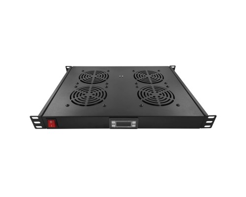 [Монтажный шкаф] 5bites Модуль охлаждения FM-17 для сетевых шкафов 4*FANS / LCD / THERMOSTAT / D=600-800 / 1U / 19