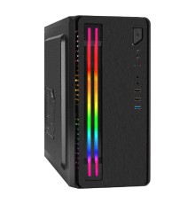 Exegate EX296165RUS Корпус Minitower ExeGate mEVO-7805 (mATX, без БП, 2*USB+1*USB3.0, аудио, черный, с 2*RGB подсветкой)