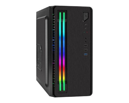 [Корпуса] Exegate EX296386RUS Корпус Minitower ExeGate mEVO-7805-XP500 (mATX, БП XP500 с вент. 12см, 2*USB+1*USB3.0, аудио, черный, с 2*RGB подсветкой)