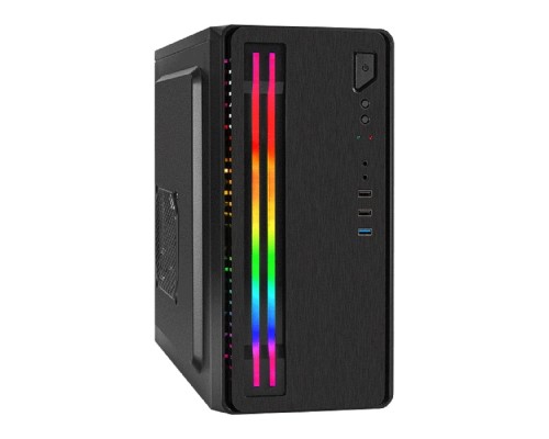[Корпуса] Exegate EX296387RUS Корпус Minitower ExeGate mEVO-7805-XP600 (mATX, БП XP600 с вент. 12см, 2*USB+1*USB3.0, аудио, черный, с 2*RGB подсветкой)