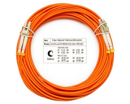 [Cabeus Патч-корды волоконно-оптические, пигтейлы] Cabeus FOP-62-LC-LC-20M ШНУР ОПТИЧЕСКИЙ DUPLEX LC-LC 62,5/125 MM 20М LSZH