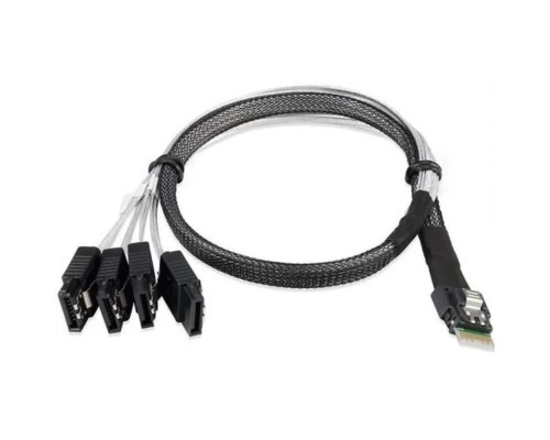 [Опция к серверу] Supermicro CBL-SAST-1275-100 Кабель интерфейсный Slim SAS/SATA 