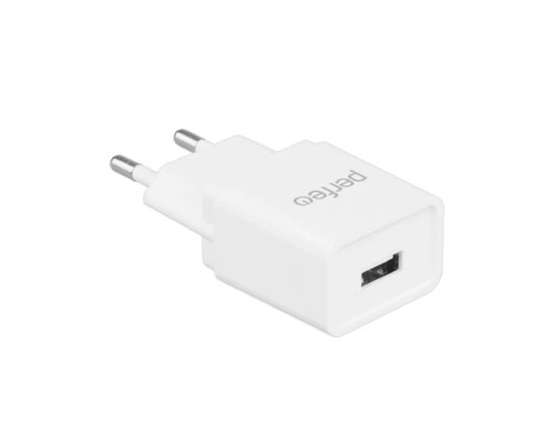 [Аксессуар] PERFEO Сетевое зарядное устройство с разъемом USB, 2А, белый (I4657)