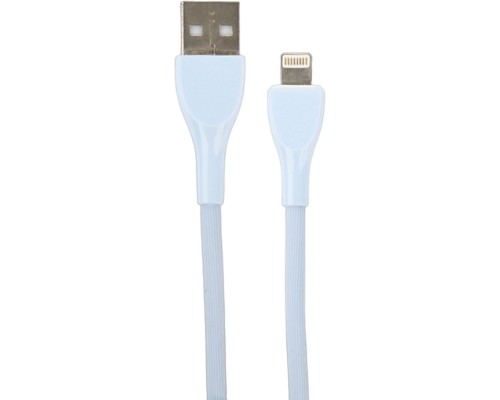 [кабели] PERFEO Кабель USB A вилка - Lightning вилка, 2.4A, голубой, силикон, длина 1 м., ULTRA SOFT (I4333)
