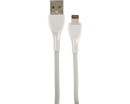 [кабели] PERFEO Кабель USB A вилка - Lightning вилка, 2.4A, серый, силикон, длина 1 м., ULTRA SOFT (I4332)