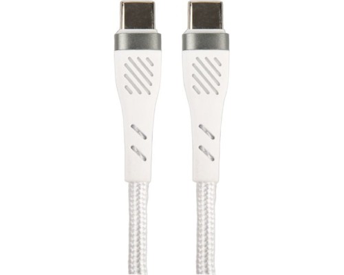 [кабели] PERFEO Кабель USB C вилка - C вилка, 60W, белый, длина 1 м., POWER (C1104)
