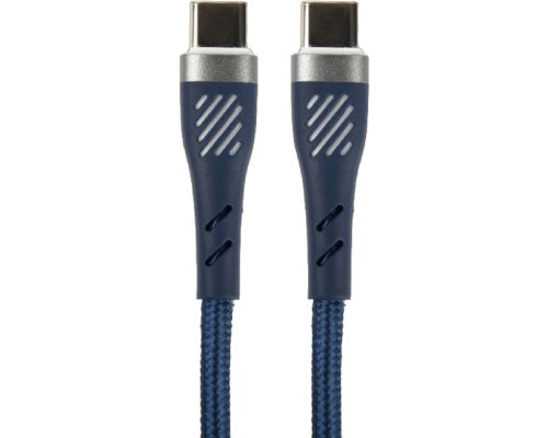 [кабели] PERFEO Кабель USB C вилка - C вилка, 60W, синий, длина 1 м., POWER (C1103)