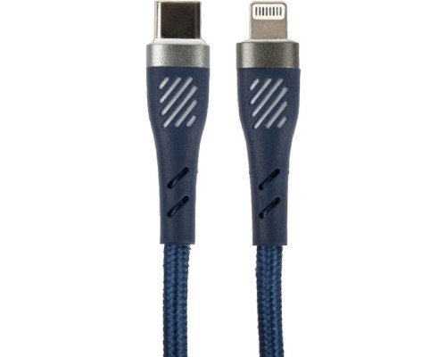 [кабели] PERFEO Кабель USB C вилка - Lightning вилка, 60W, синий, длина 1 м., POWER (C1003)