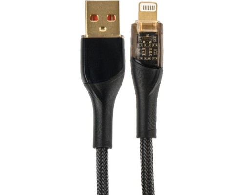 [кабели] PERFEO Кабель USB А вилка - Lightning вилка, 20W,  нейлон, черный, длина 1 м., PREMIUM (I4331)