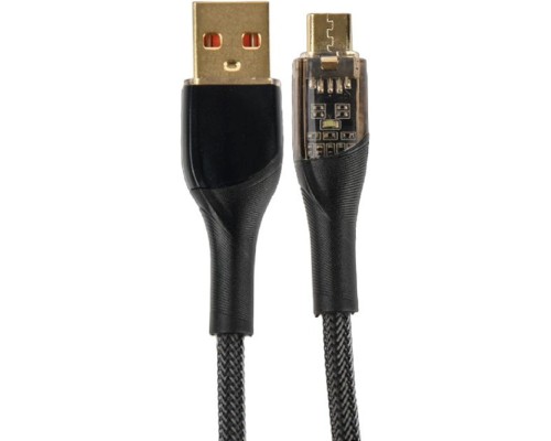 [кабели] PERFEO Кабель USB А вилка - Micro USB вилка, 20W, нейлон, черный, длина 1 м., PREMIUM (U4020)
