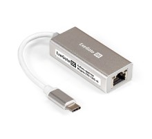 Exegate EX296216RUS Кабель-адаптер ExeGate EXE-725C-45 (USB3.0 Type C --> 1xRJ45 UTP 100Mbps/1000Mbps/2.5Gbps, Realtek Chipset RLT8156, корпус алюминиевый, серебристый)