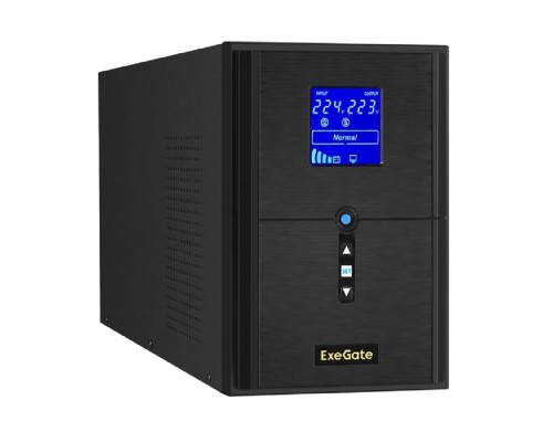 [ИБП] Exegate EX295989RUS ИБП (инвертор, синус, для котла) ExeGate SineTower SZ-2000.LCD.AVR.3SH.1C13.USB <2000VA/1600W, чистая синусоида, LCD дисплей, AVR, 3*Schuko+1*C13, USB, линейно-интерактивный, внешн