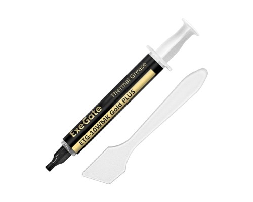 [Термопаста] Exegate EX296085RUS Термопаста ExeGate ETG-10WMK Gold PLUS (10,4 Вт/(м•К), 2г, шприц с лопаткой)