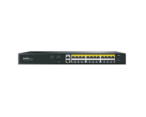 [Сетевое оборудование] Коммутатор Netis P124GH (L2) 24x100Мбит/с 2x1Гбит/с 1xКомбо(1000BASE-T/SFP) 1SFP 24PoE 24PoE+ 360W неуправляемый
