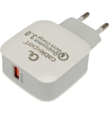 Cablexpert Зарядное устройство MP3A-PC-40 18Вт, 3А, QC3.0, 1xUSB, белый, пакет