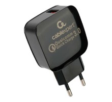 Cablexpert Зарядное устройство MP3A-PC-41 18Вт, 3А, QC3.0, 1xUSB, , черный, пакет
