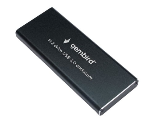 [Контейнер для HDD] Gembird EEM2-SATA-1 Внешний корпус USB 3.0 для M2 SATA порт MicroB, металл, черный