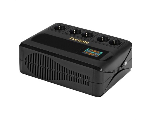 [ИБП] Exegate EX295685RUS ИБП ExeGate NEO Smart BU-800.LCD.AVR.5SH <800VA/480W, цветной LCD-дисплей, AVR, 5*Schuko, Black>