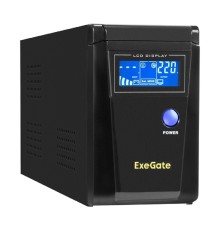 Exegate EX295980RUS ИБП (инвертор, синус, для котла) ExeGate SineTower SN-600.LCD.AVR.2SH <600VA/360W, чистая синусоида, LCD дисплей, AVR, 2*Schuko, линейно-интерактивный, Black>