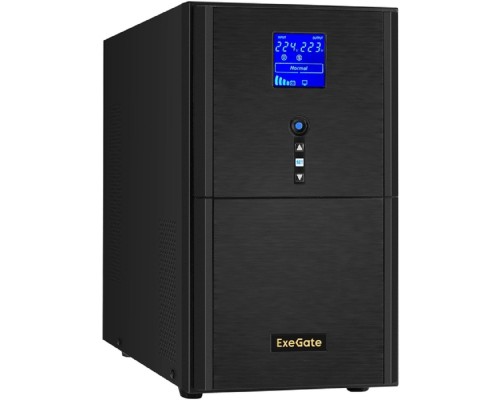 [ИБП] Exegate EX295984RUS ИБП (инвертор, синус, для котла) ExeGate SineTower SN-3000.LCD.AVR.3SH.1C13.RJ.USB <3000VA/2400W, чистая синусоида, LCD дисплей, AVR, 3*Schuko+1*C13, RJ45/11, USB, линейно-интеракт