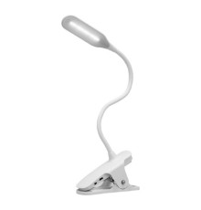 Rexant 609-001 Светильник настольный Click 4Вт, LED, 4000К, диммируемый 3 ступени, заряжаемый, на прищепке, белый