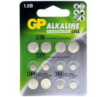 GP ACM02F-2CR12 120/1440 Набор алкалиновых пуговичных батареек - 12 шт. в блистере