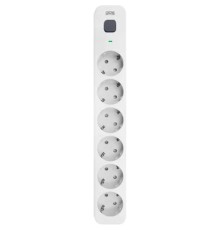 PowerCom Сетевой фильтр Powercom SP-06W 5,0 м 5.0м (6 розеток) белый/серый (коробка) (1928700)