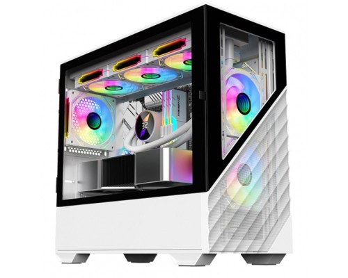 [Корпус] 1STPLAYER DK D7 White / mATX / 3x120mm LED fans / D7-WH-3F1-W