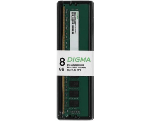 [Модуль памяти] Digma DDR4 DIMM 8GB DGMAD43200008D PC4-25600, 3200MHz