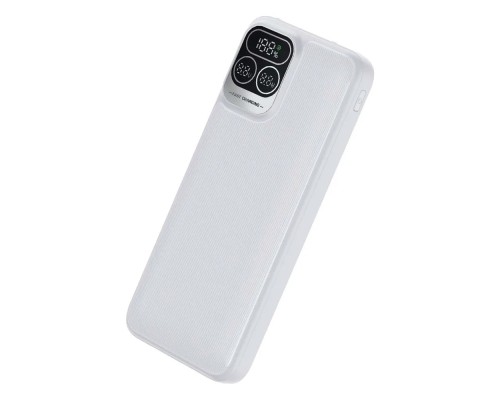 [Аксессуар] Perfeo Powerbank Atomic Age 10000 mAh/LED дисплей/PD + QC 3.0/Type-C/2 USB/Выход: 5A, max 22.5WWhite (PF_E1473)