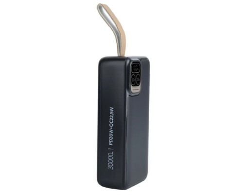 [Аксессуар] Perfeo Powerbank Atomic Age 30000 mAh/LED дисплей/PD + QC 3.0/Type-C/2 USB/Выход: 5A, max 22.5WBlack (PF_E1478)