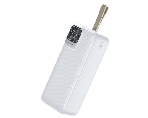 [Аксессуар] Perfeo Powerbank Atomic Age 30000 mAh/LED дисплей/PD + QC 3.0/Type-C/2 USB/Выход: 5A, max 22.5WWhite (PF_E1477)
