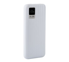 Perfeo Powerbank WATERFALL 10000 mAh/LED дисплей/PD + QC 3.0/Type-C/2 USB/Выход: 5A, max 22.5WWhite (PF_E1468)