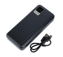 Perfeo Powerbank WATERFALL 20000 mAh/LED дисплей/PD + QC 3.0/Type-C/2 USB/Выход: 5A, max 22.5WBlack (PF_E1471)