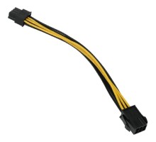 Кабель-удлинитель питания PCIe Cablexpert PCIe 6pin(F) / PCIe 8pin(M), медь, 20см, пакет (CC-PSU-68-20CM)