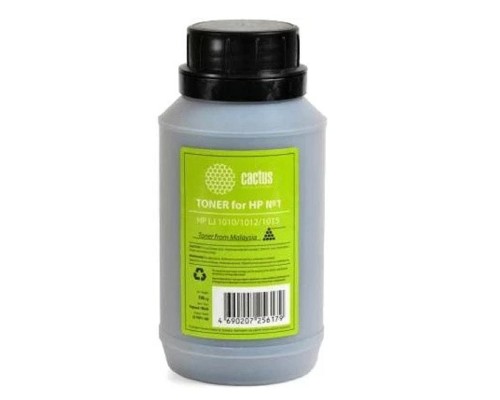 [расходные материалы] Тонер Cactus CS-THP10-70 черный флакон 70гр. для принтера CF218A/CF230A/CF230X/CF233A/CRG-047/CRG-051 (для картриджей с магнитным роликом), HP LJ Pro M104/132/203/227, LJ Ultra M106/134