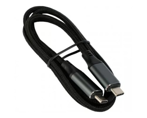 [кабели] Cablexpert Кабель USB4.0  Type-C/Type-C, 5А, 240Вт, PD3.1/QC4.0, 40Gbps, медь, Pro, 1м, черный, пакет (CC-USB4-CMCM-BR-1M)