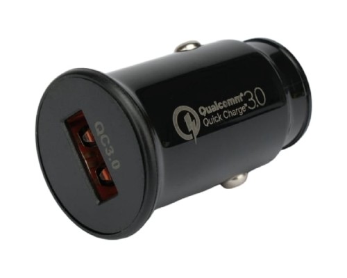 [Аксессуар] Cablexpert Автомобильное зарядное устройство 18Вт, 3А, QC3.0, 1xUSB, черный, пакет (MP3A-UC-CAR22)