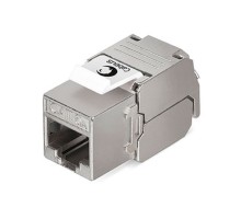 Cabeus KJ-RJ45-Cat.6A-SH-180-Toolless Вставка Keystone Jack RJ-45(8P8C), 180 градусов, категория 6A, полный экран, без инструмента Toolless