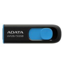 A-DATA Flash Drive 512GB DashDrive USB3.0 черный/синий [UV128 AUV128-512G-RBE] 