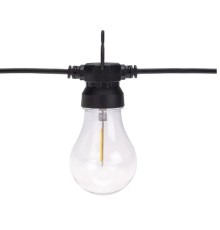 Rexant 602-2422 Гирлянда садовая Канэри, 15м, 3000К, встроенный аккумулятор, солнечная панель, коллекция Лондон 