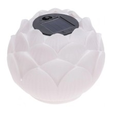 Rexant 602-2431 Светильник садовый Лотос, 3000К, 15см, встроенный аккумулятор, солнечная панель, коллекция Пекин 