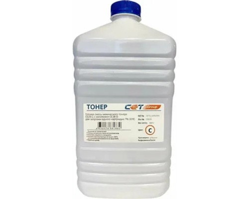 [Запасные части для принтеров и копиров] Тонер Cet CE28-C CET111053C500 голубой бутылка 500гр. для принтера KONICA MINOLTA Bizhub C258/308/368/227i/257i