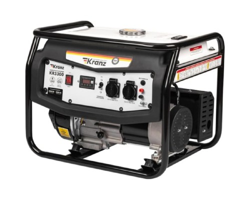 [Генераторы] Kranz KR-16-1133 Генератор бензиновый KR3300, 3,3кВт, 230В, 15л, ручной стартер